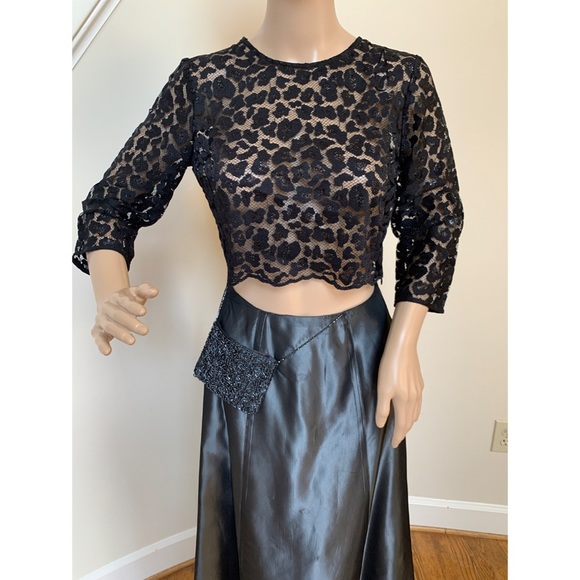 Gray satin full maxi skirt, 4 - Picture 10 of 16